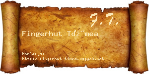 Fingerhut Tímea névjegykártya