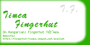 timea fingerhut business card